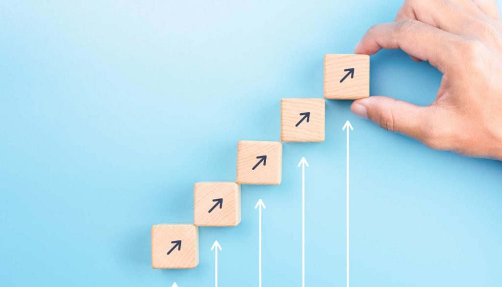 boxes with little arrows on them pointing up
