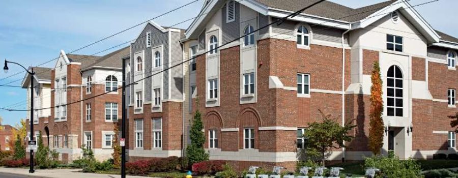 image of brick buildings
